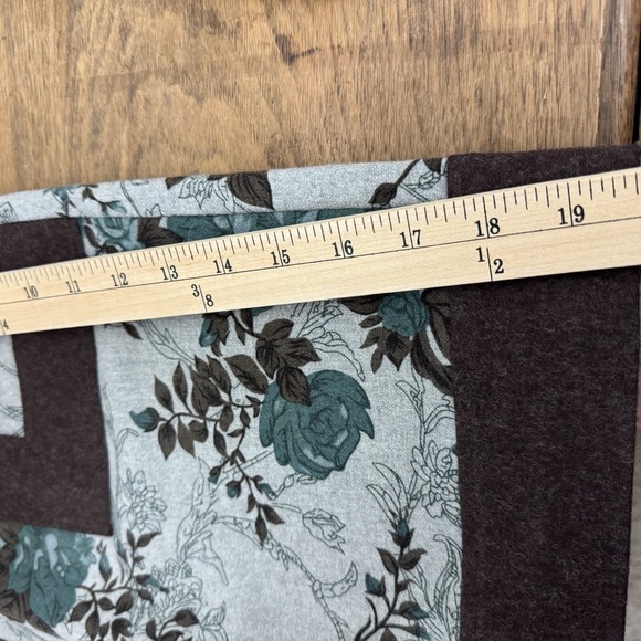 Anthropologie Tabitha Womens Medium Teal Floral Gray Wool Blend Mini Skirt - Picture 11 of 15